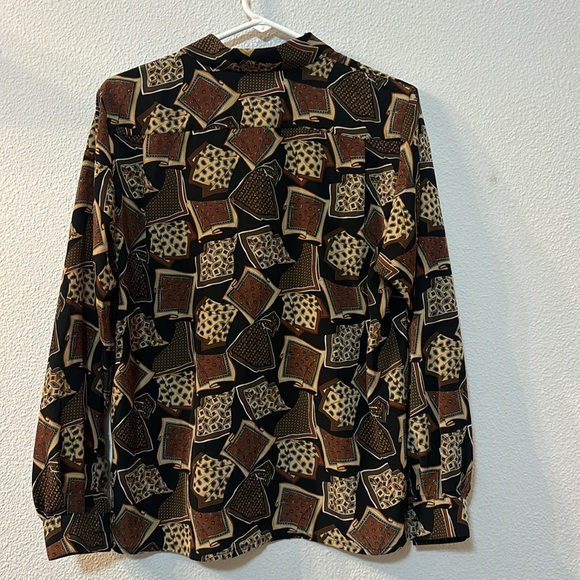 VTG Jaeger faux silk button down - Picture 5 of 5